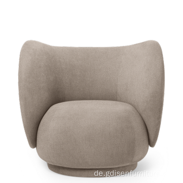 Modernes Design Rico Lounge Chair Boucle Stoffstuhl